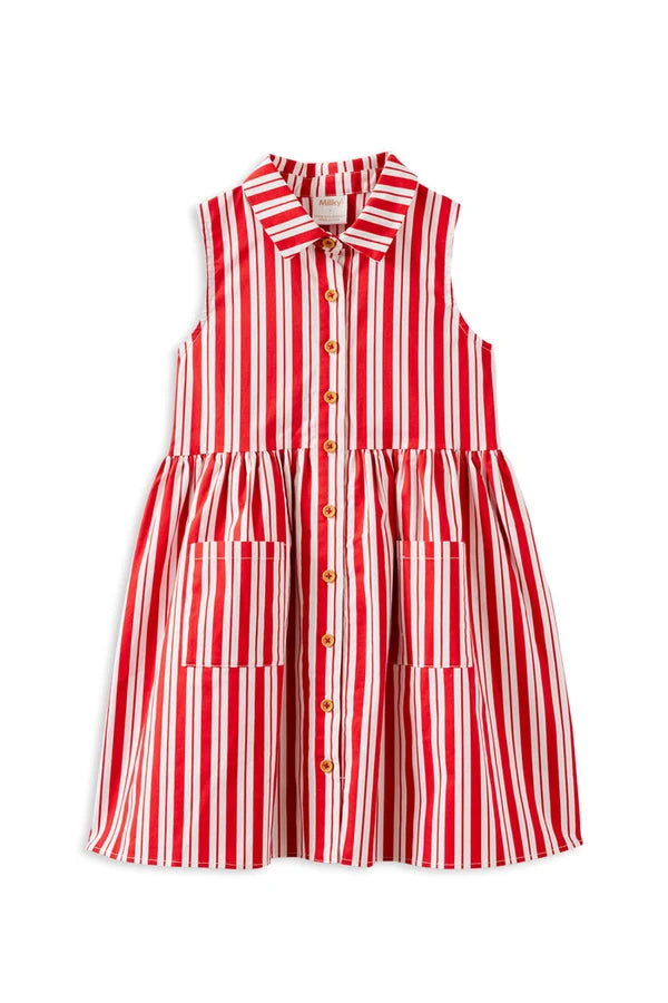 MILKY CANDY CANE STRIPE DRESS