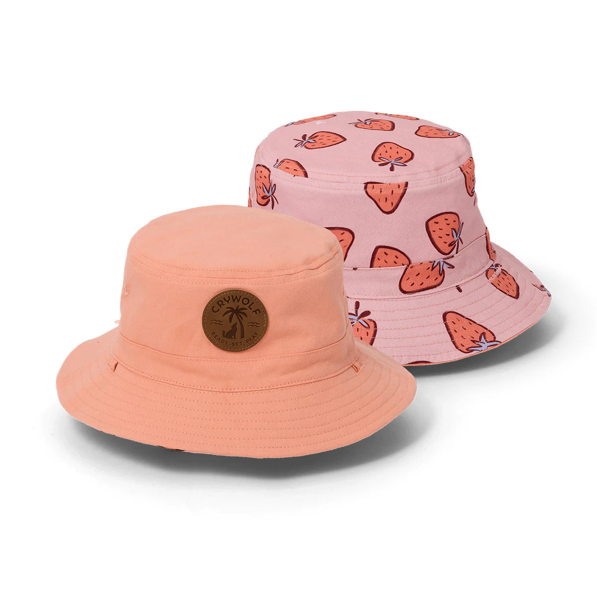 CRYWOLF REVERSIBLE BUCKET HAT STRAWBERRY SPLASH