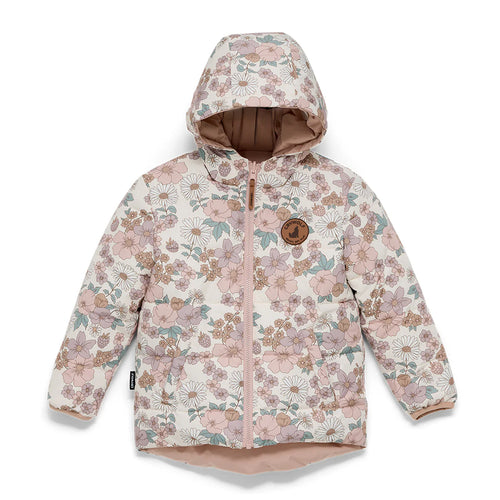 CRYWOLF REVERSIBLE ECO PUFFER DAISY FLORAL
