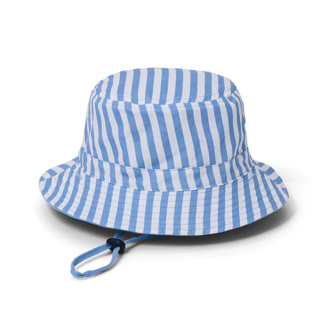 CRYWOLF REVERSIBLE BUCKET HAT SKY BLUE STRIPE