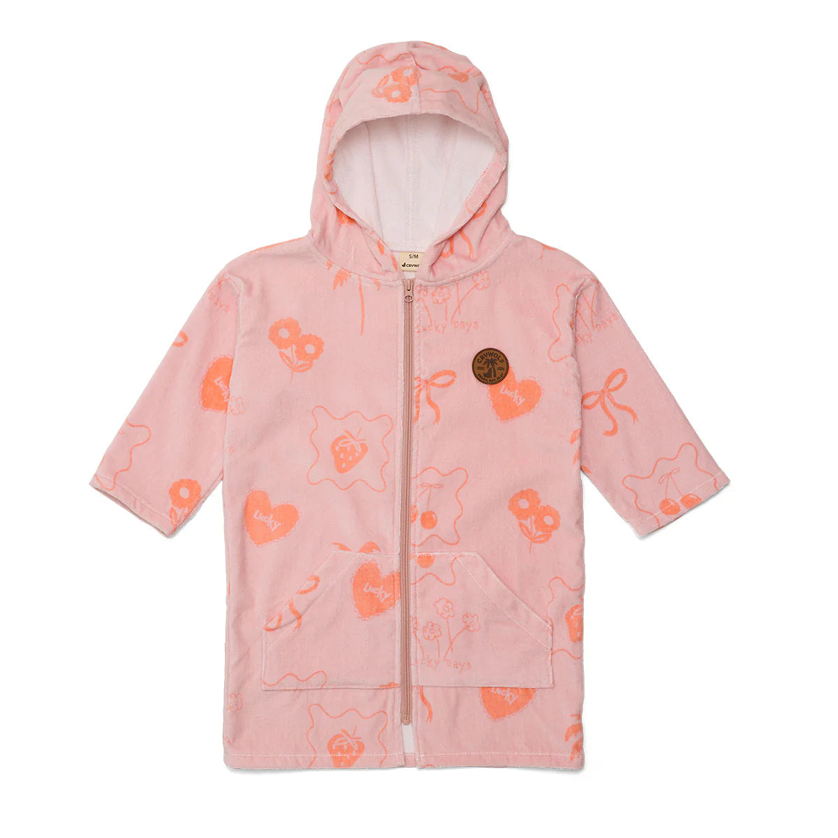 CRYWOLF EVERYWHERE ZIP UP TOWEL PINK