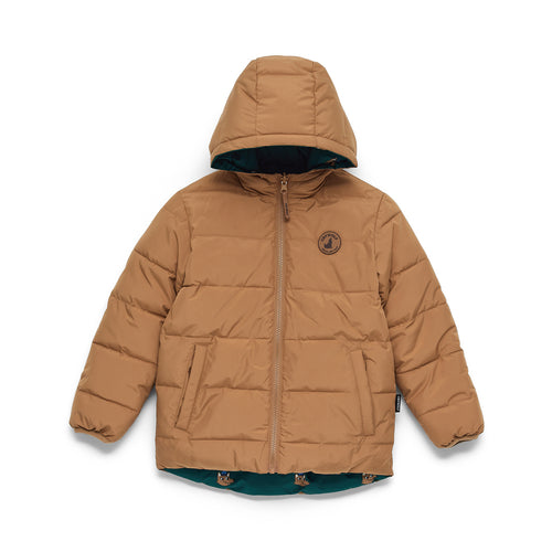 CRYWOLF REVERSIBLE ECO PUFFER TAN WOLF