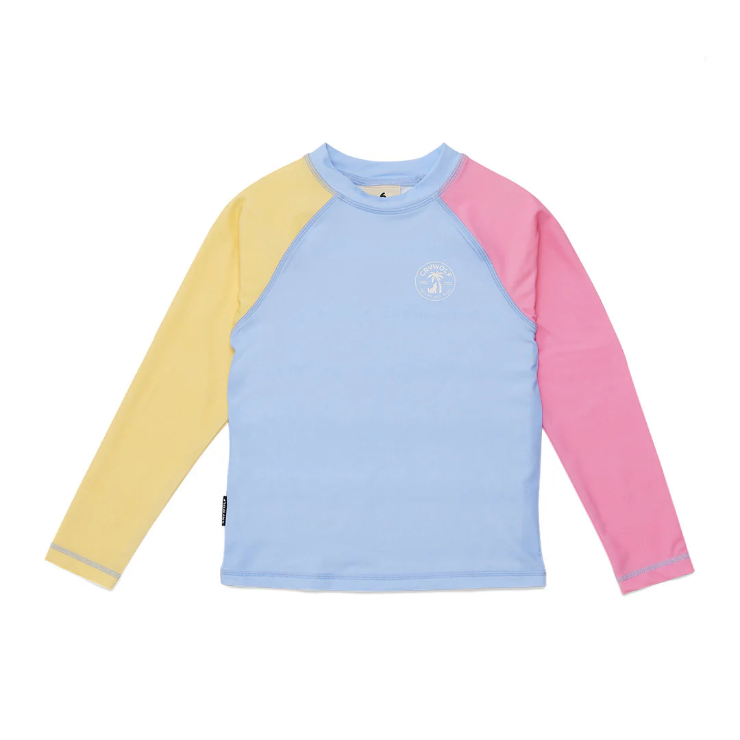 CRYWOLF LONG SLEEVE RASH VEST - POP COLOURBLOCK