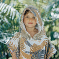 CRYWOLF HOODED TOWEL-TAN MONSTERA