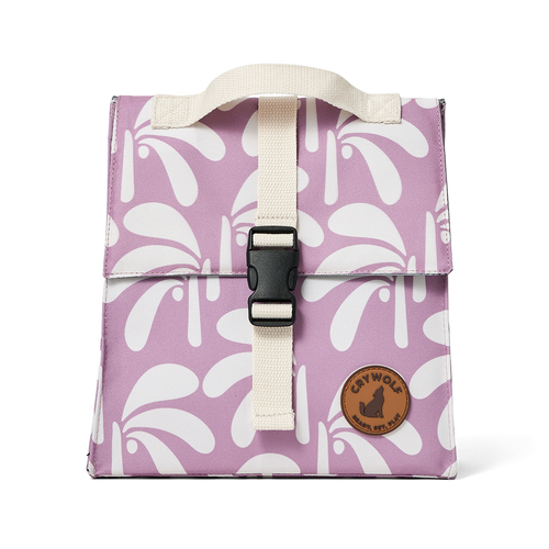 CRYWOLF INSULATED LUNCH BAG-LILAC PALMS