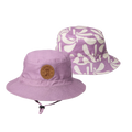 CRYWOLF REVERSIBLE BUCKET HAT-LILAC PALMS