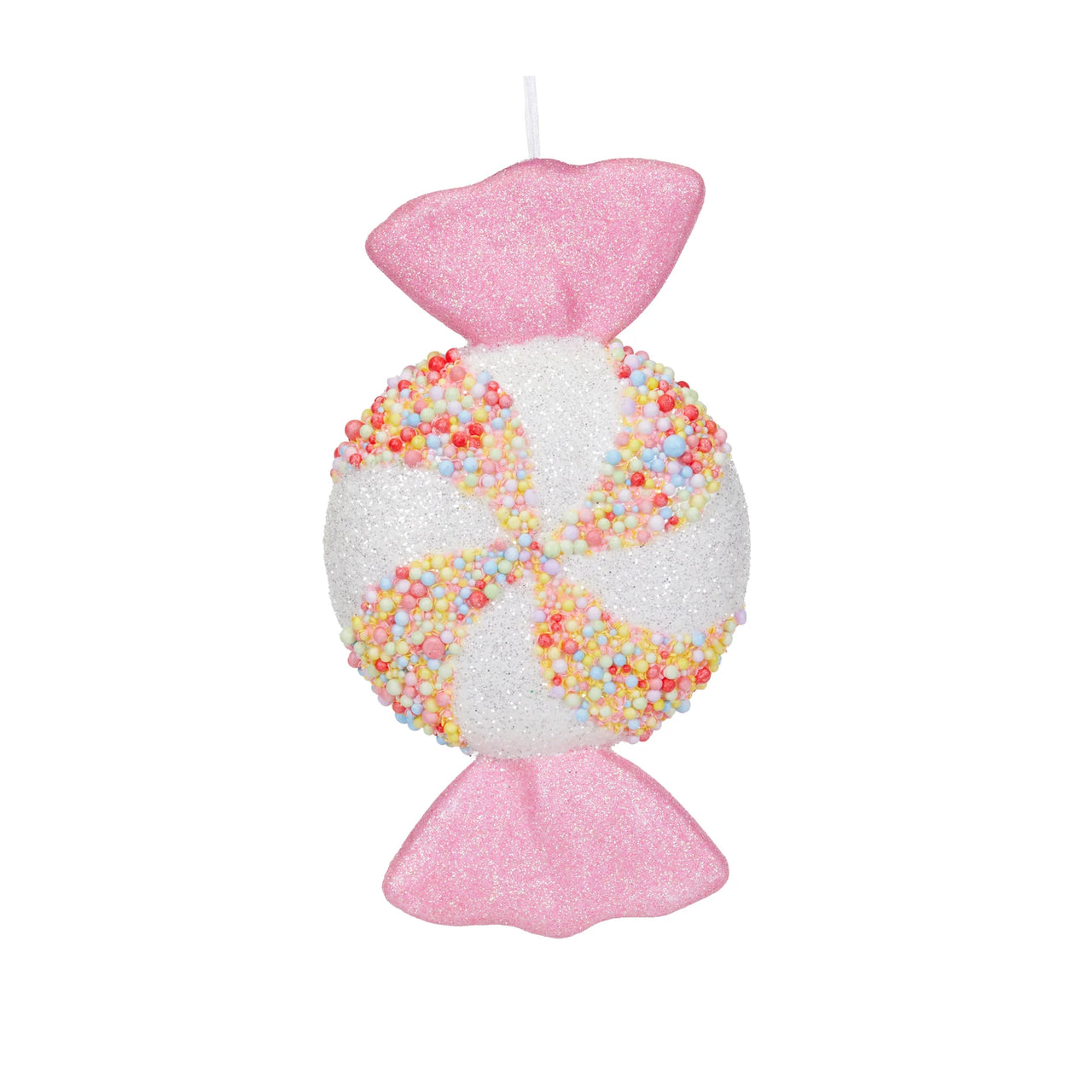 XL PALE PINK WRAPPED LOLLY ORNAMENT