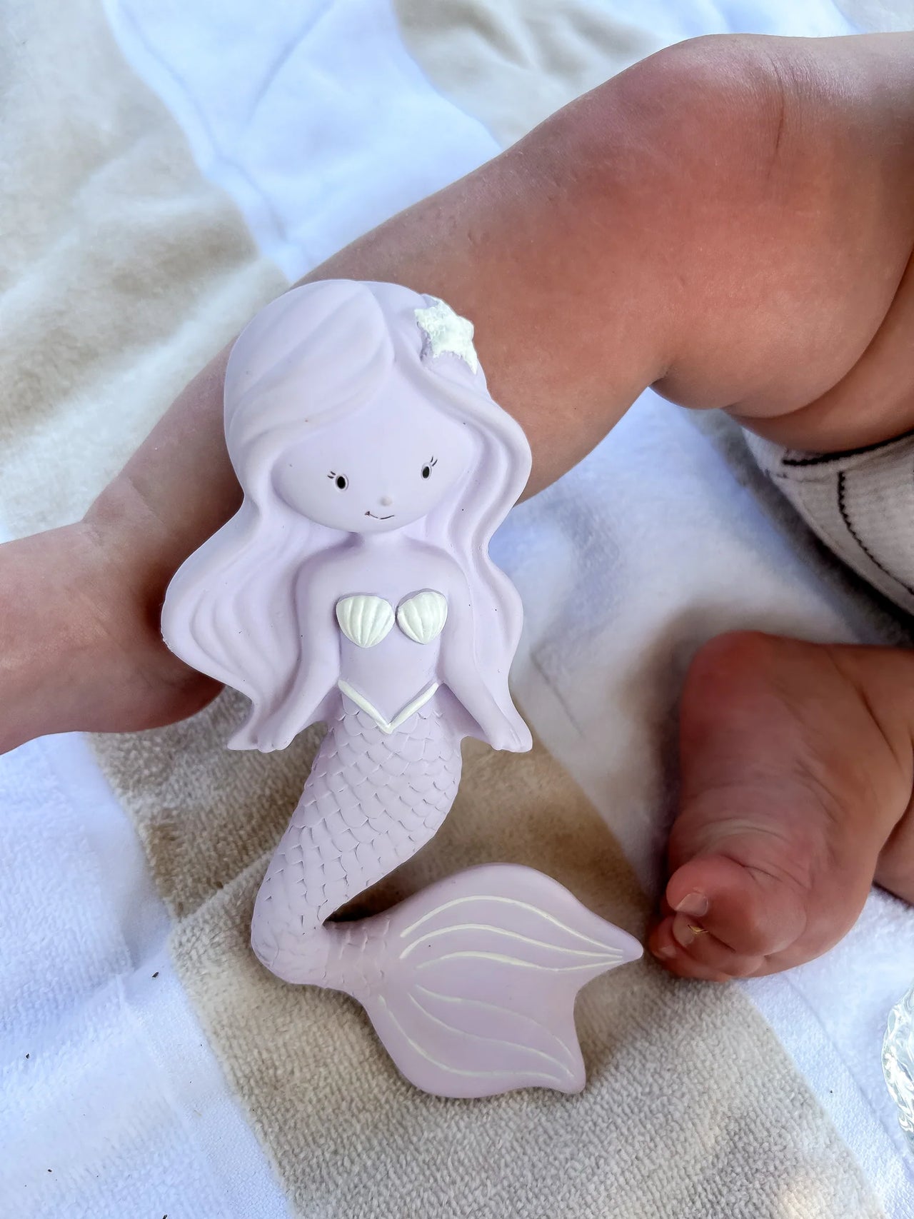 WINNIE PARKES MAEVE THE MERMAID NATURAL RUBBER TEETHER - GRAPE