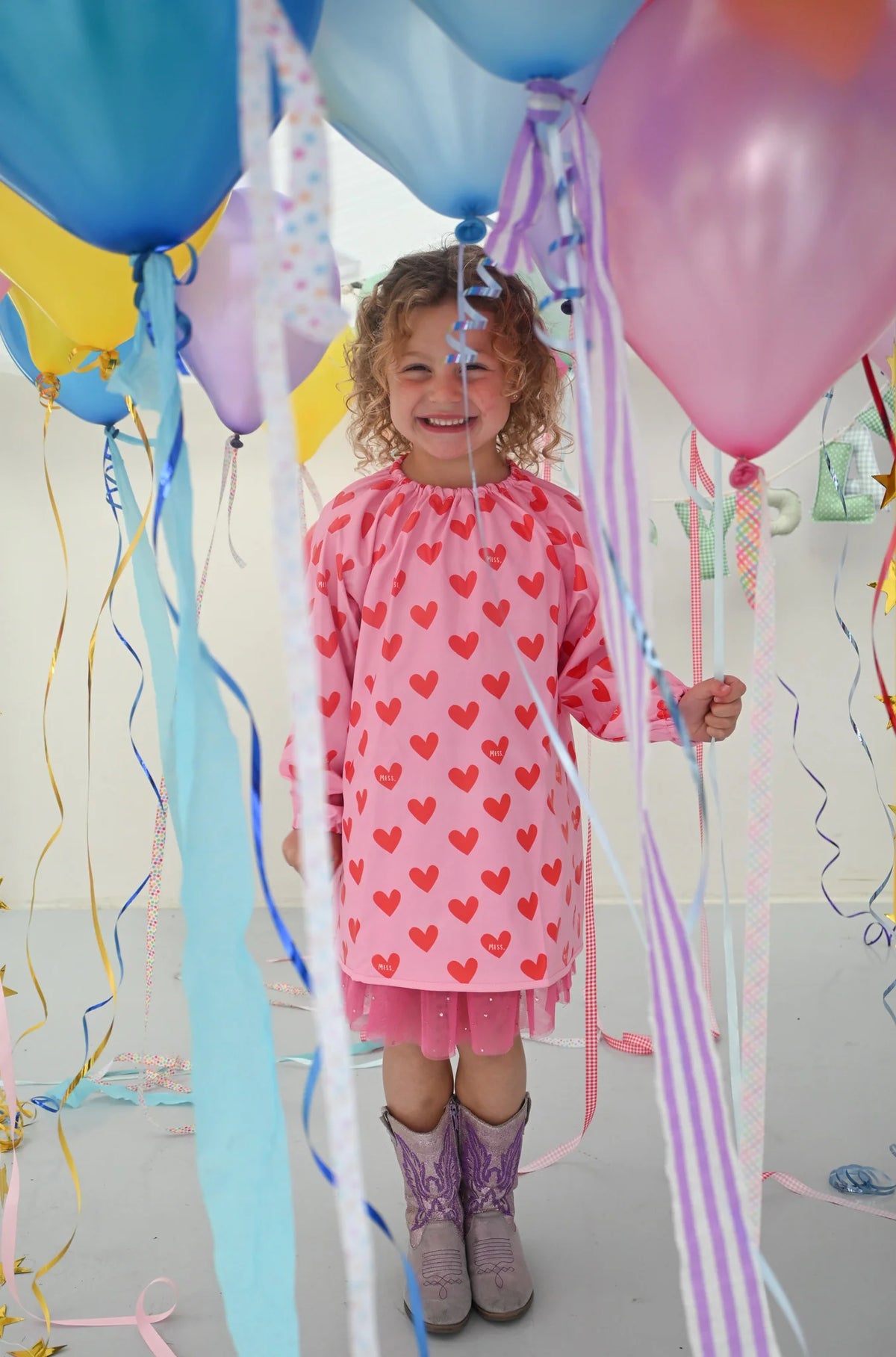 MESS LOVE BUG WATERPROOF KIDS ART SMOCK AND FOOD BIB