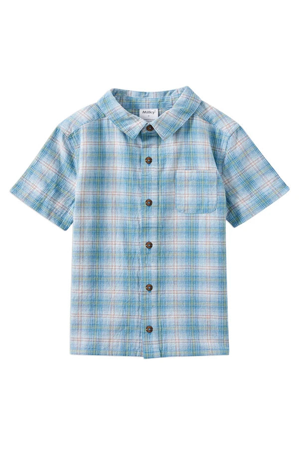 MILKY DUSTY CHECK SHIRT