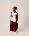 DAS IST MAURICE CORDUROY BARREL PANTS MAROON & KHAKI
