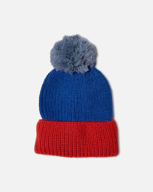 DAS IST MAURICE BEANIE RED & BLUE
