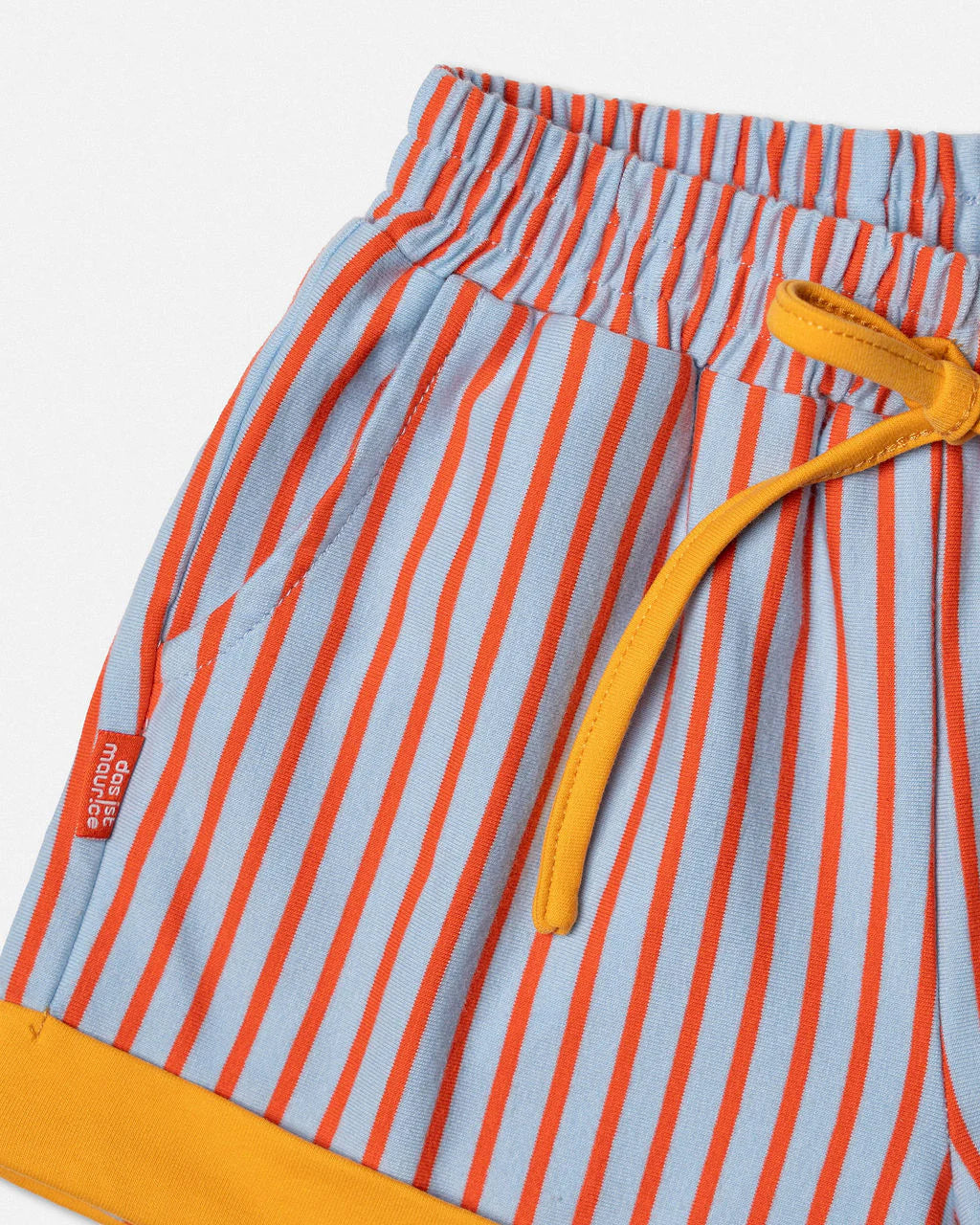 DAS IST MAURICE SHORTS BLUE & ORANGE STRIPES