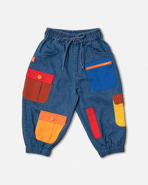 DAS IST MAURICE DENIM BARREL PANTS POCKETS