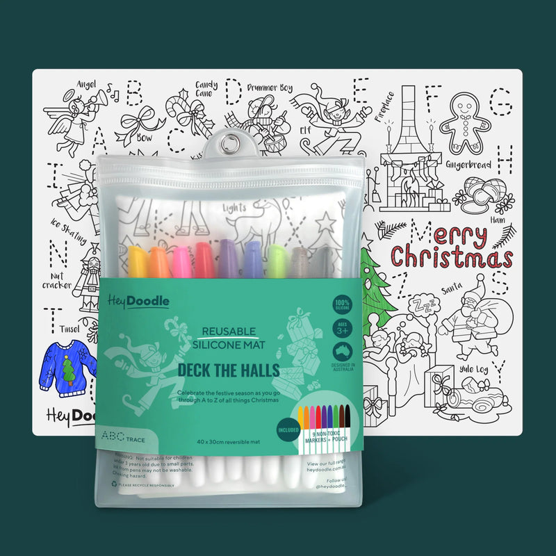 HEY DOODLE MAT ABC - DECK THE HALLS