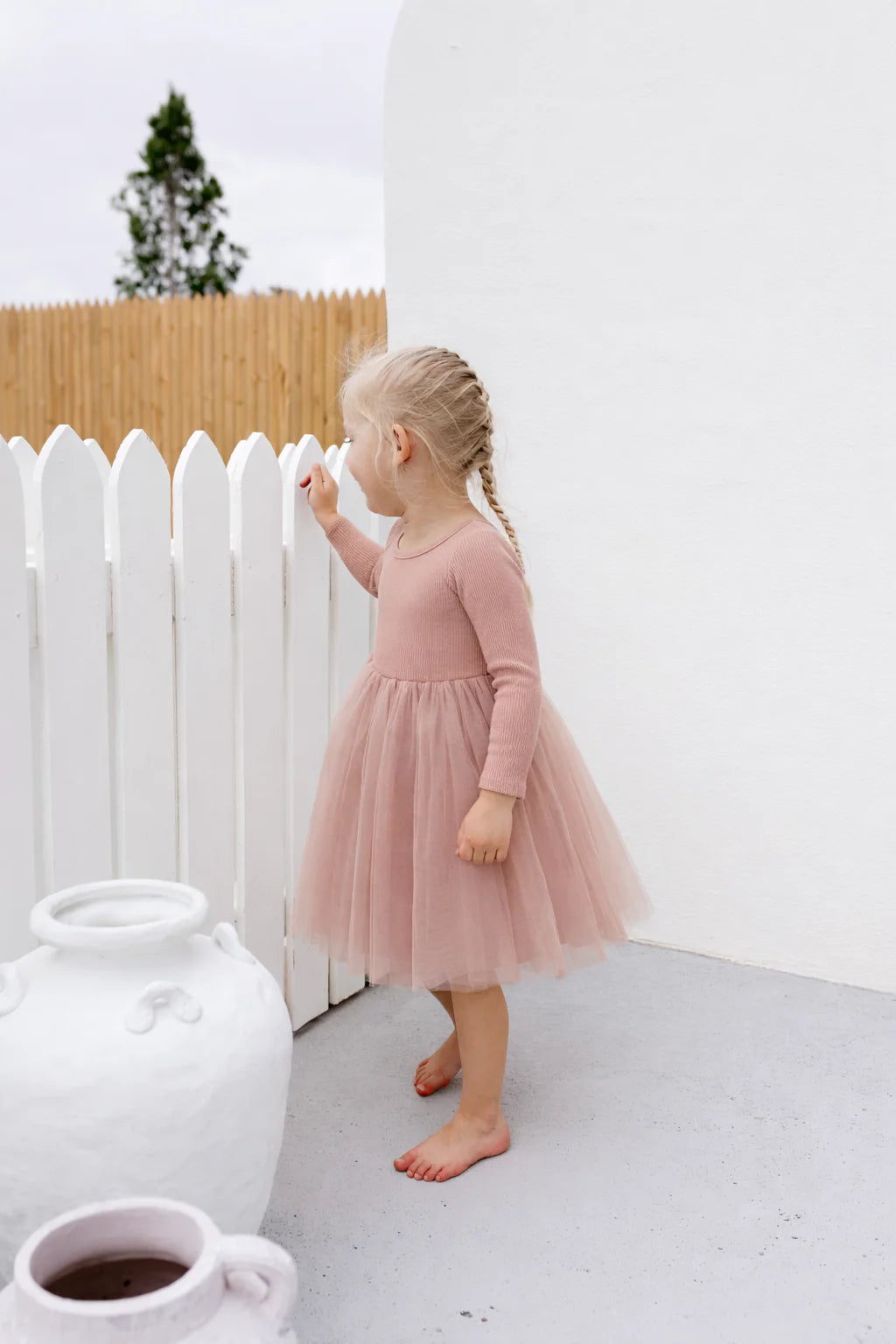 CONFETTI KIDZ LONG SLEEVE TULLE DRESS - DUSTY SPARKLES
