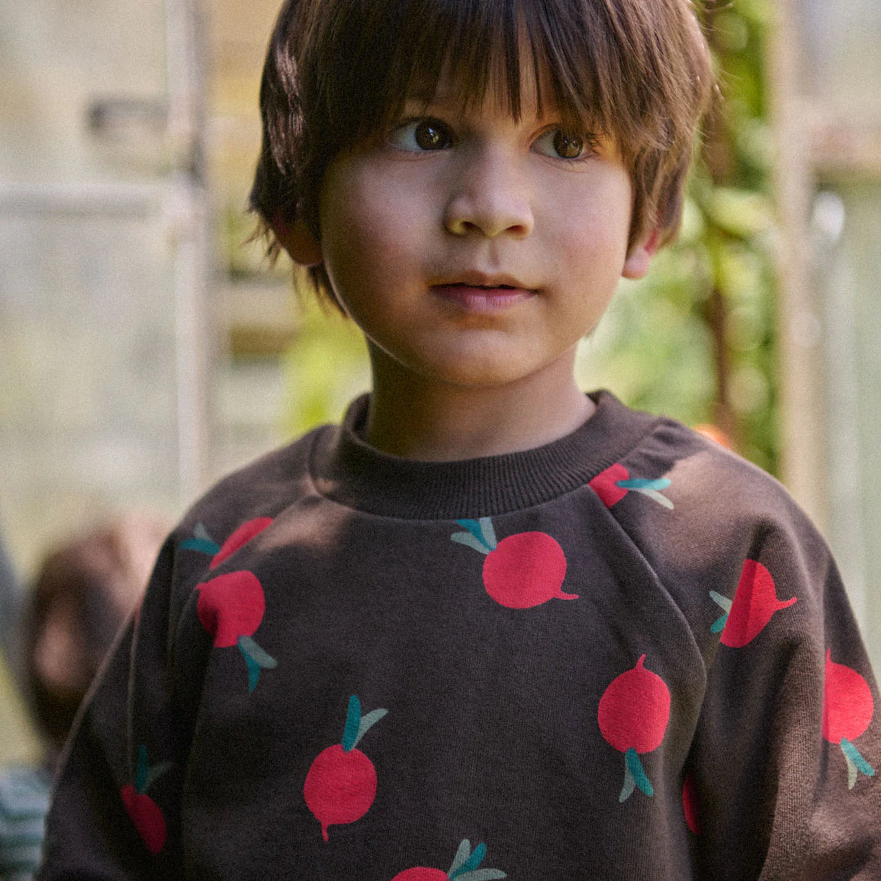NATURE BABY EMERSON SWEATER GRANDE RADISH PRINT