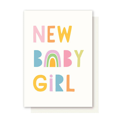 NEW BABY GIRL RAINBOW FONT