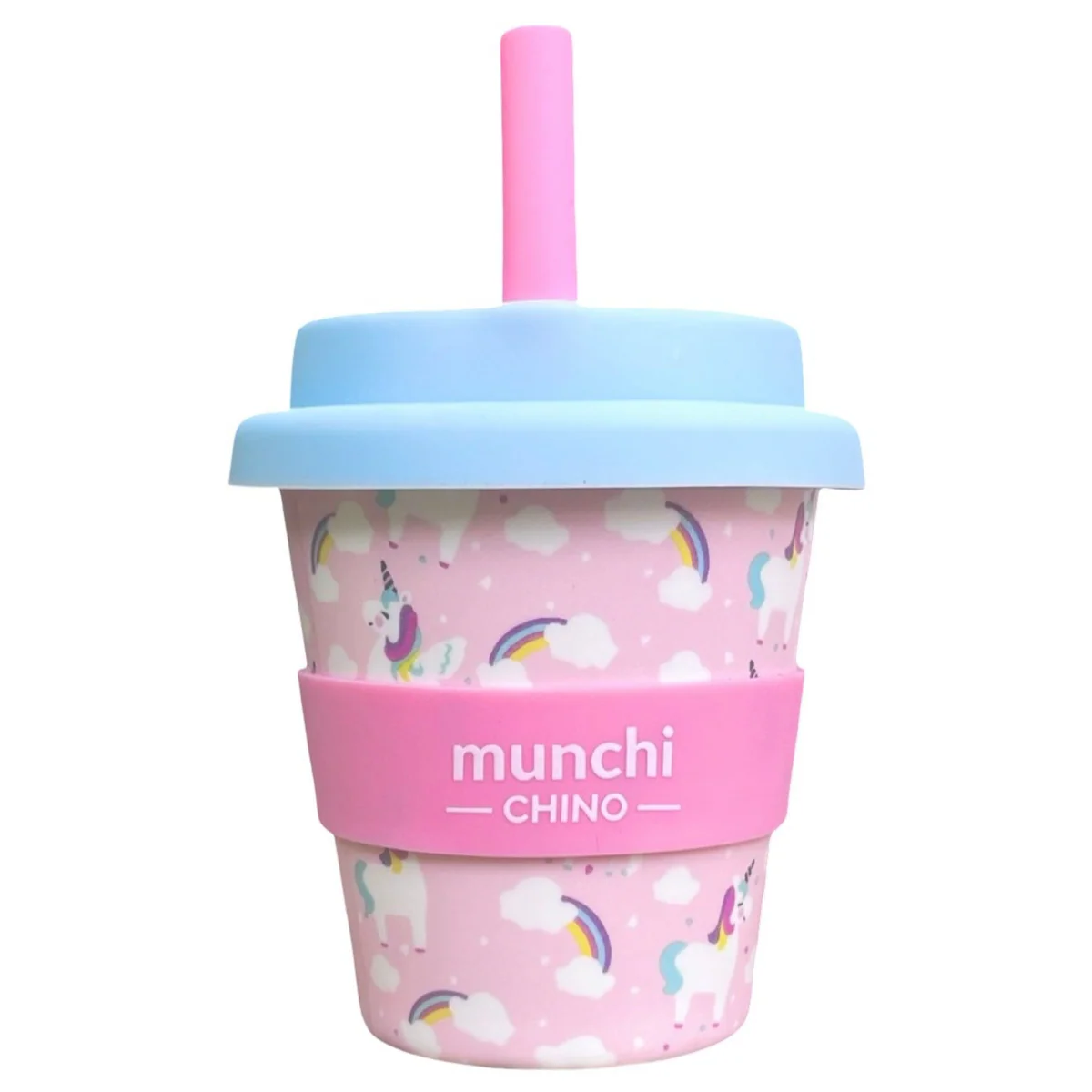 MUNCHI UNICORN BABYCHINO CUP (4oz/120ml) WITH STRAW