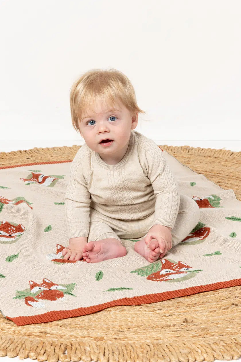 INDUS DESIGN FREDDIE FOX BABY BLANKET
