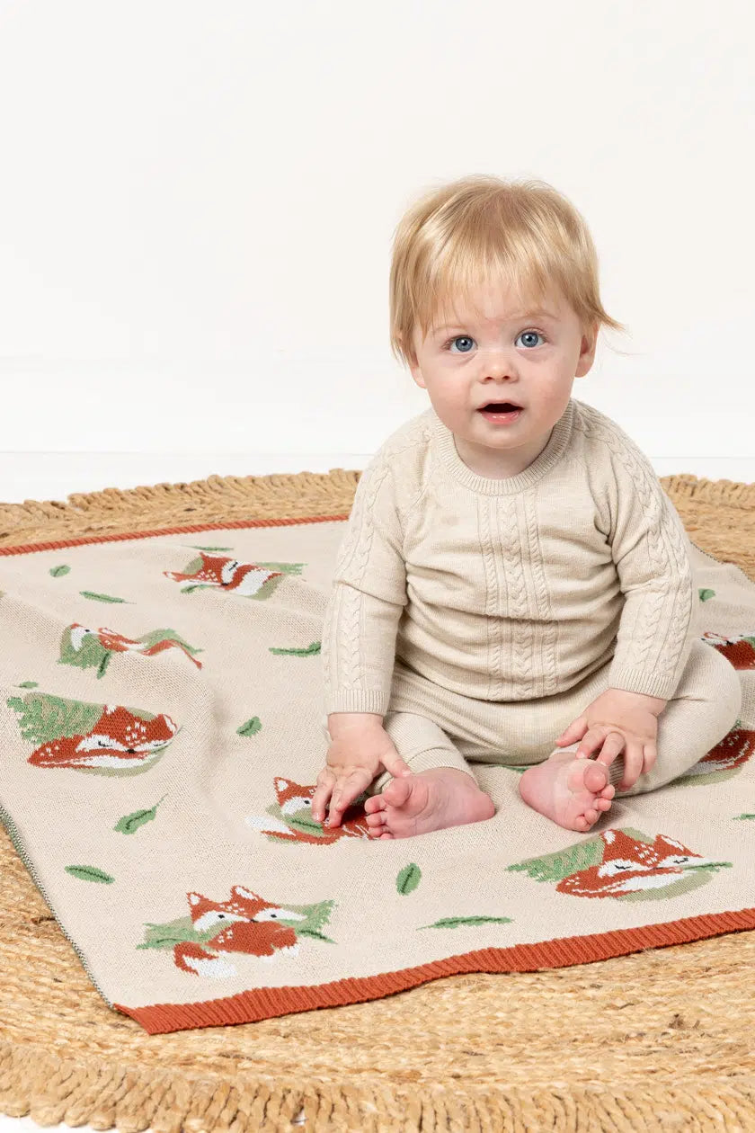 INDUS DESIGN FREDDIE FOX BABY BLANKET