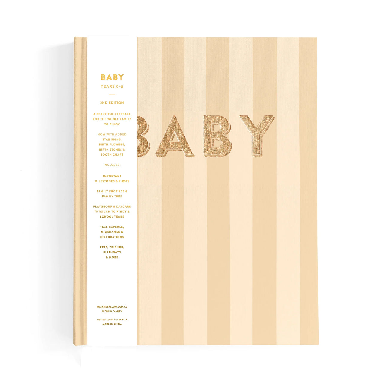 FOX & FALLOW BABY BOOK COFFEE STRIPE