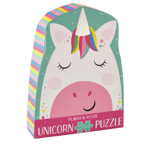 12PC SHAPED JIGSAW PUZZLE-RAINBOW UNICORN