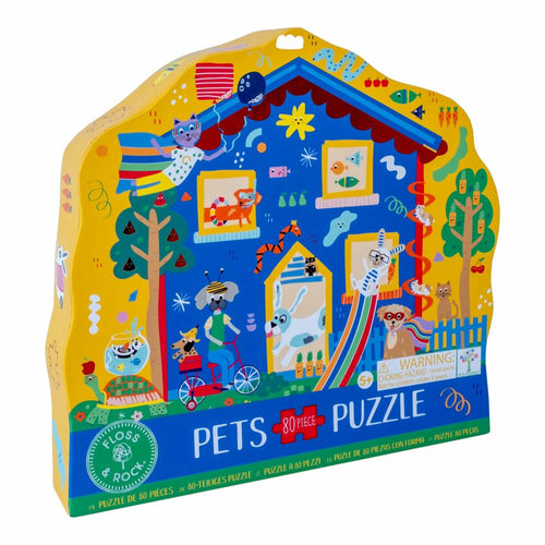 80PC SHAPED JIGSAW PUZZLE PETS