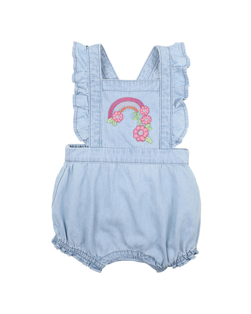 FOX & FINCH RETRO RAINBOW FRILL ROMPER