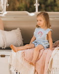 FOX & FINCH RETRO RAINBOW FRILL ROMPER
