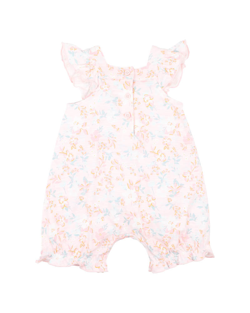 FOX & FINCH CANDY BLOSSOM PRINT FRILL ROMPER