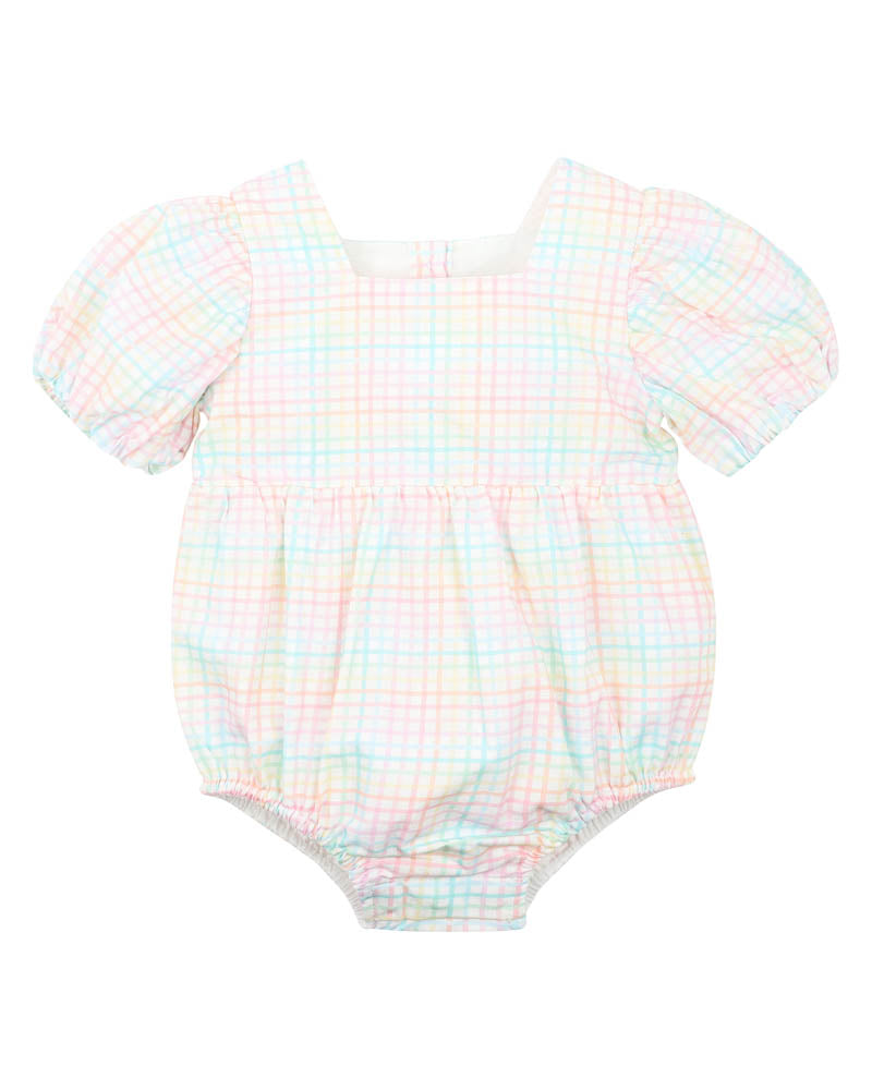FOX & FINCH CANDY BLOSSOM CHECK BODYSUIT