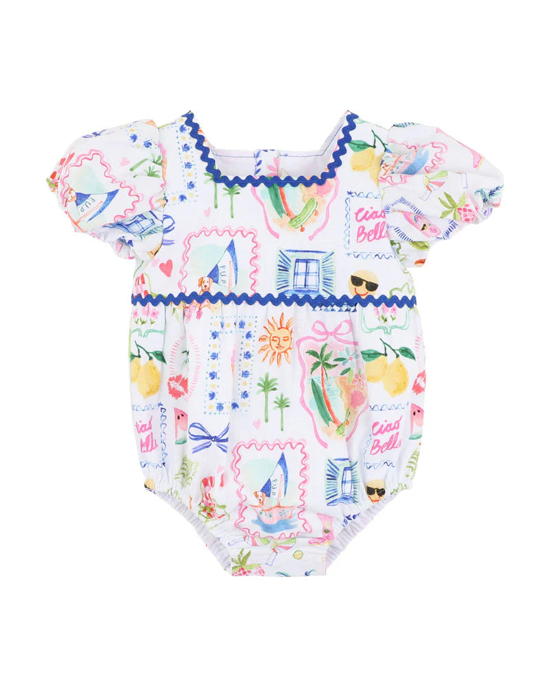 FOX & FINCH SUMMER VACAY PUFF SLEEVE BODYSUIT