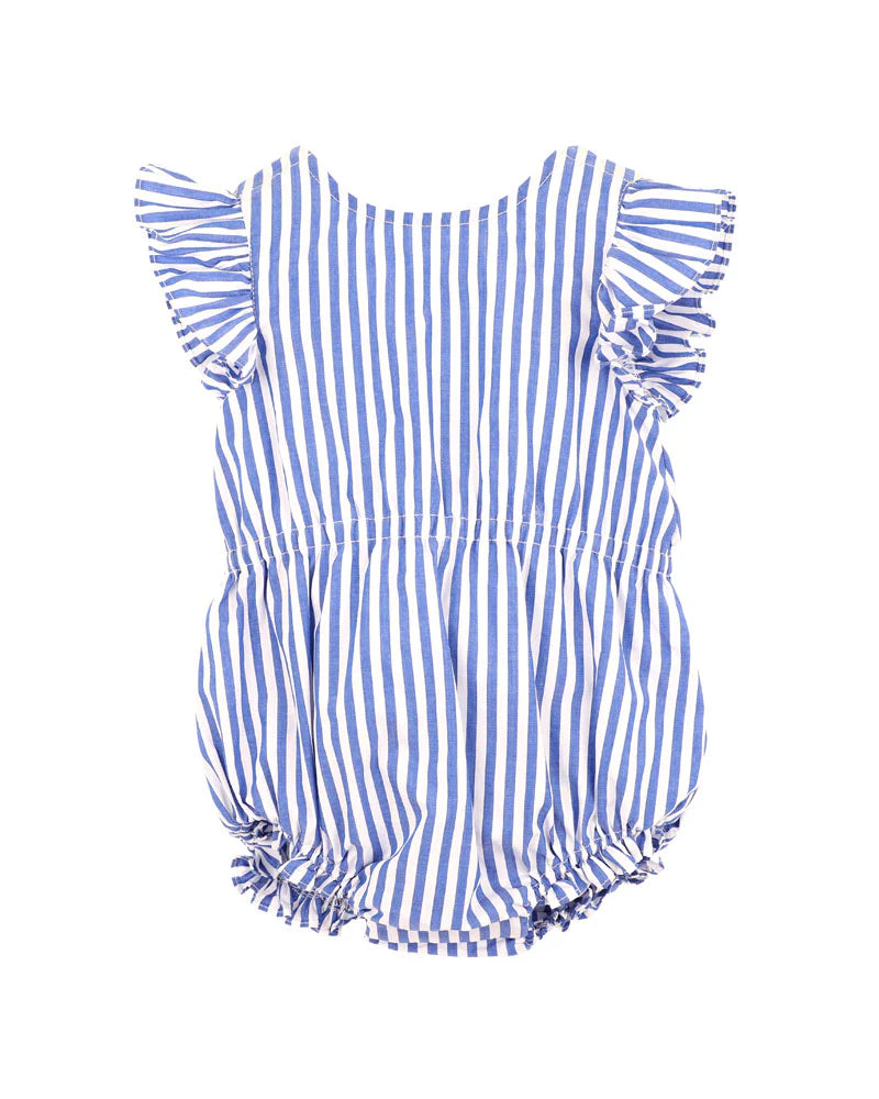 FOX & FINCH SUMMER VACAY BLUE STRIPE BODYSUIT