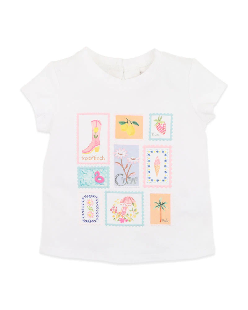 FOX & FINCH SUMMER VACAY HOLIDAY STAMP TEE