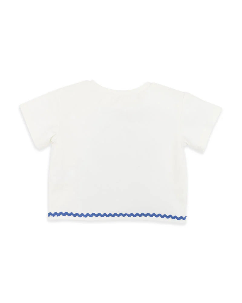 FOX & FINCH SUMMER VACAY CIAO BELLA EMBROIDERED TEE 3-7YRS