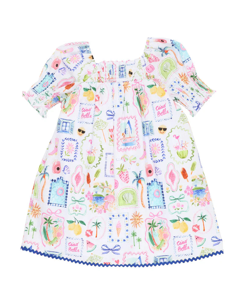 FOX & FINCH SUMMER VACAY RIC RAC DRESS 3-7YRS