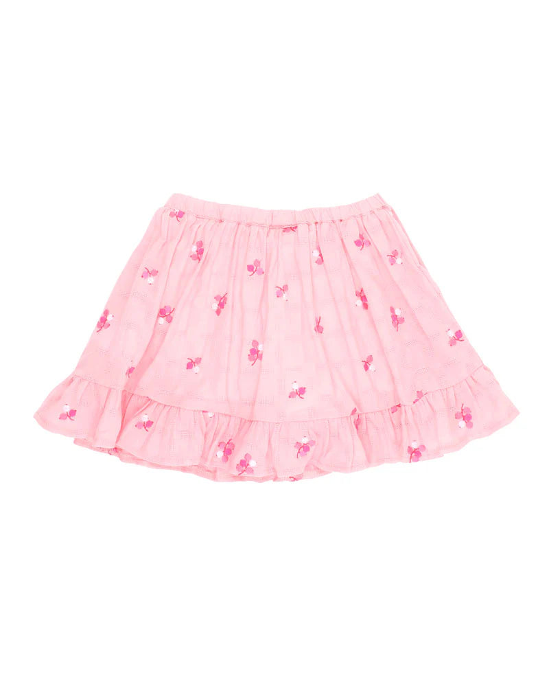 FOX & FINCH SUMMER VACAY EMBROIDERED SKIRT WITH BUILT IN SHORT 3-7YRS