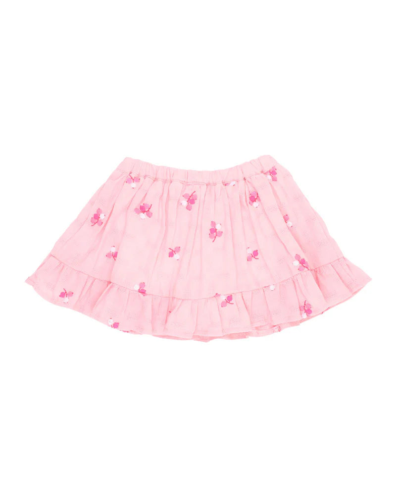 FOX & FINCH SUMMER VACAY EMBROIDERED SKIRT WITH INBUILT SHORTS
