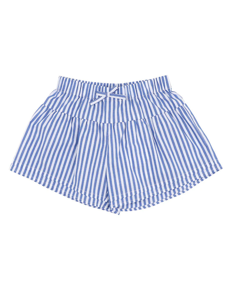 FOX & FINCH SUMMER VACAY STRIPE FLARED SHORTS 3-7YRS