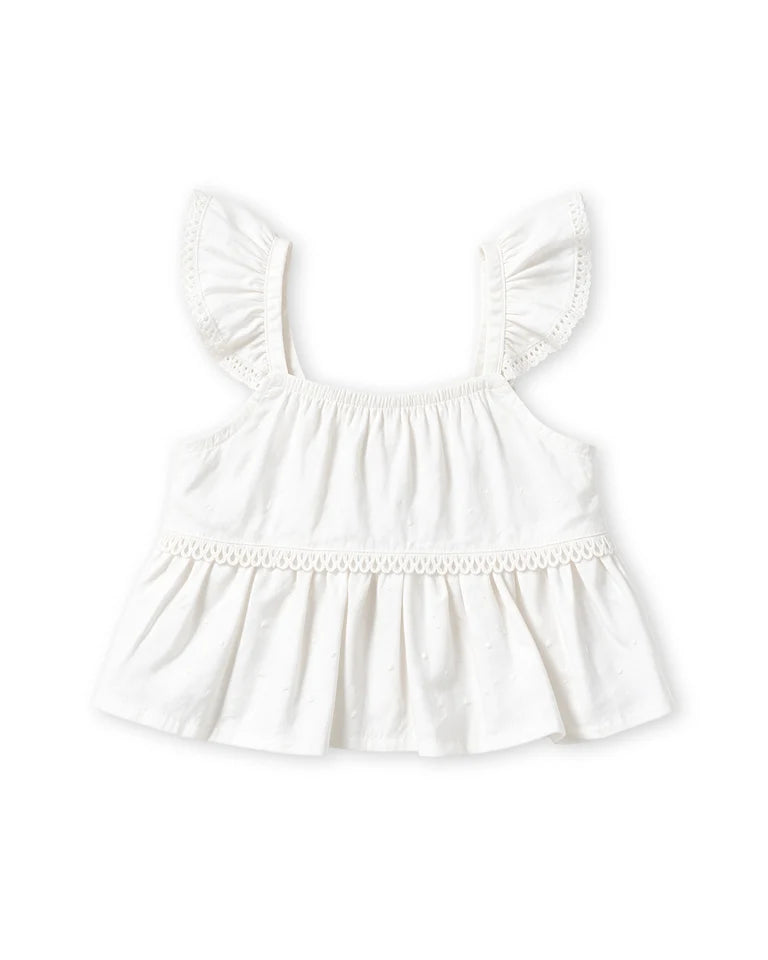 FOX & FINCH PARADISO EMBROIDERED TOP