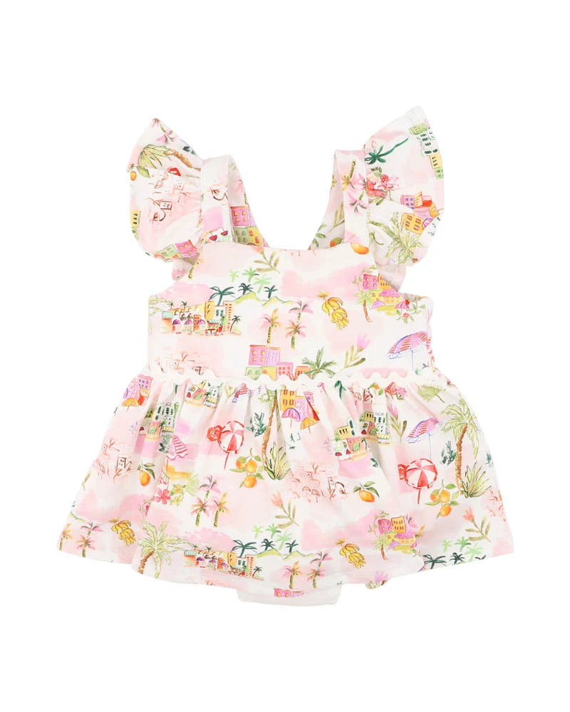 FOX & FINCH PARADISO ORGANIC OVERLAY DRESS