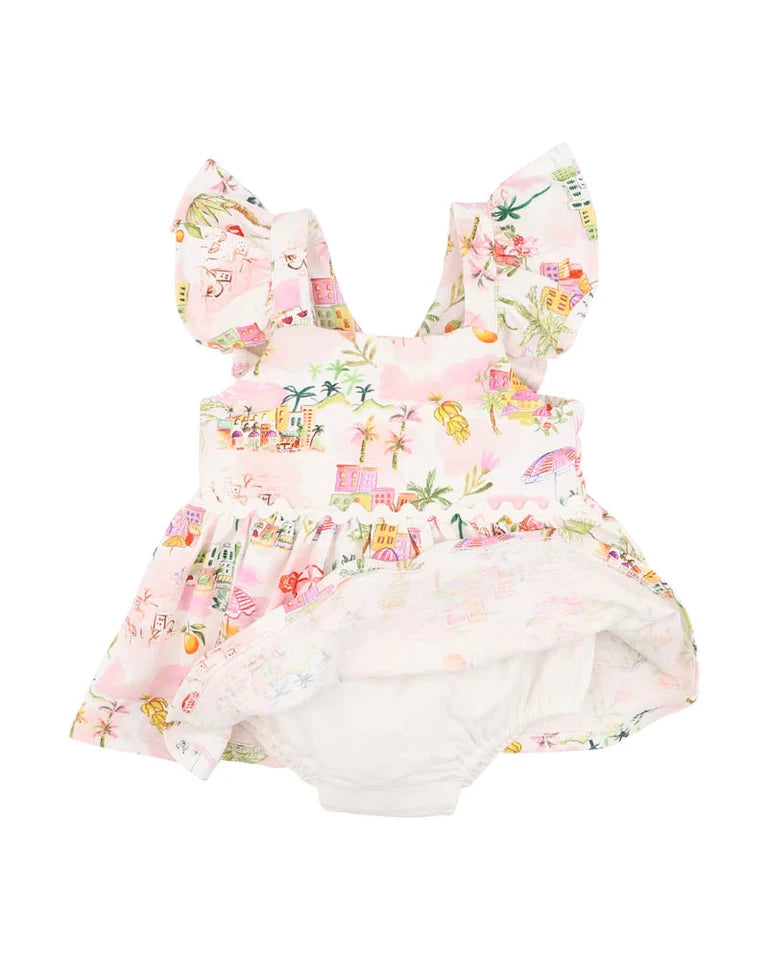 FOX & FINCH PARADISO ORGANIC OVERLAY DRESS