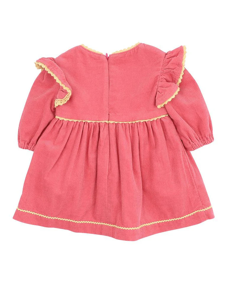 FOX & FINCH WILD HORSES EMBROIDERED CORD DRESS