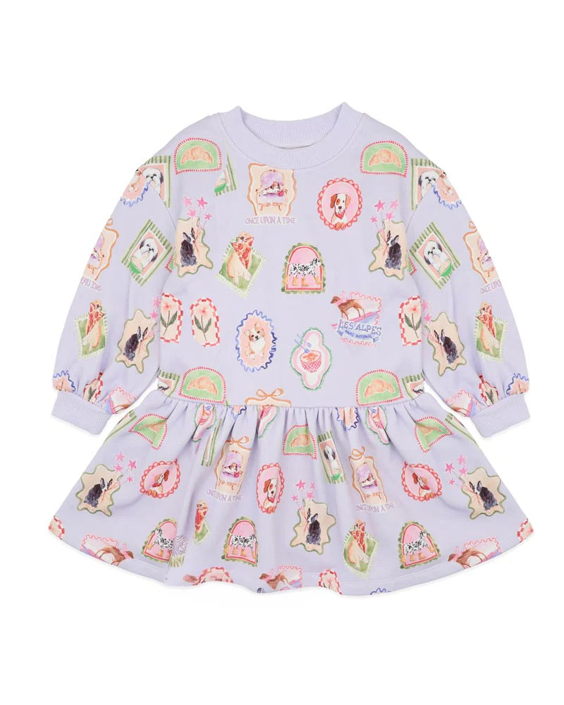 FOX & FINCH WINTER VACAY SWEATSHIRT DRESS (3-5)