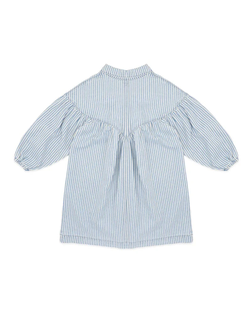 FOX & FINCH WINTER VACAY STRIPE DENIM DRESS (0-2)