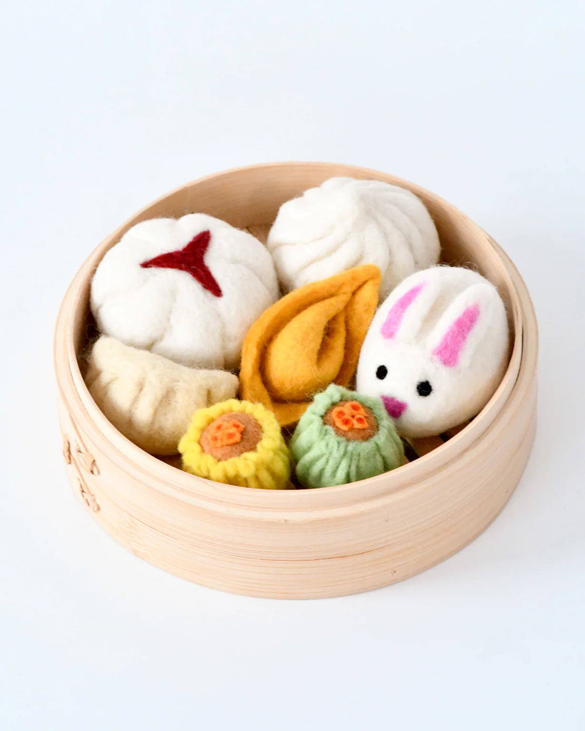 TARA TREASURES FELT DIM SUM YUM CHA PLAY FOOD SET