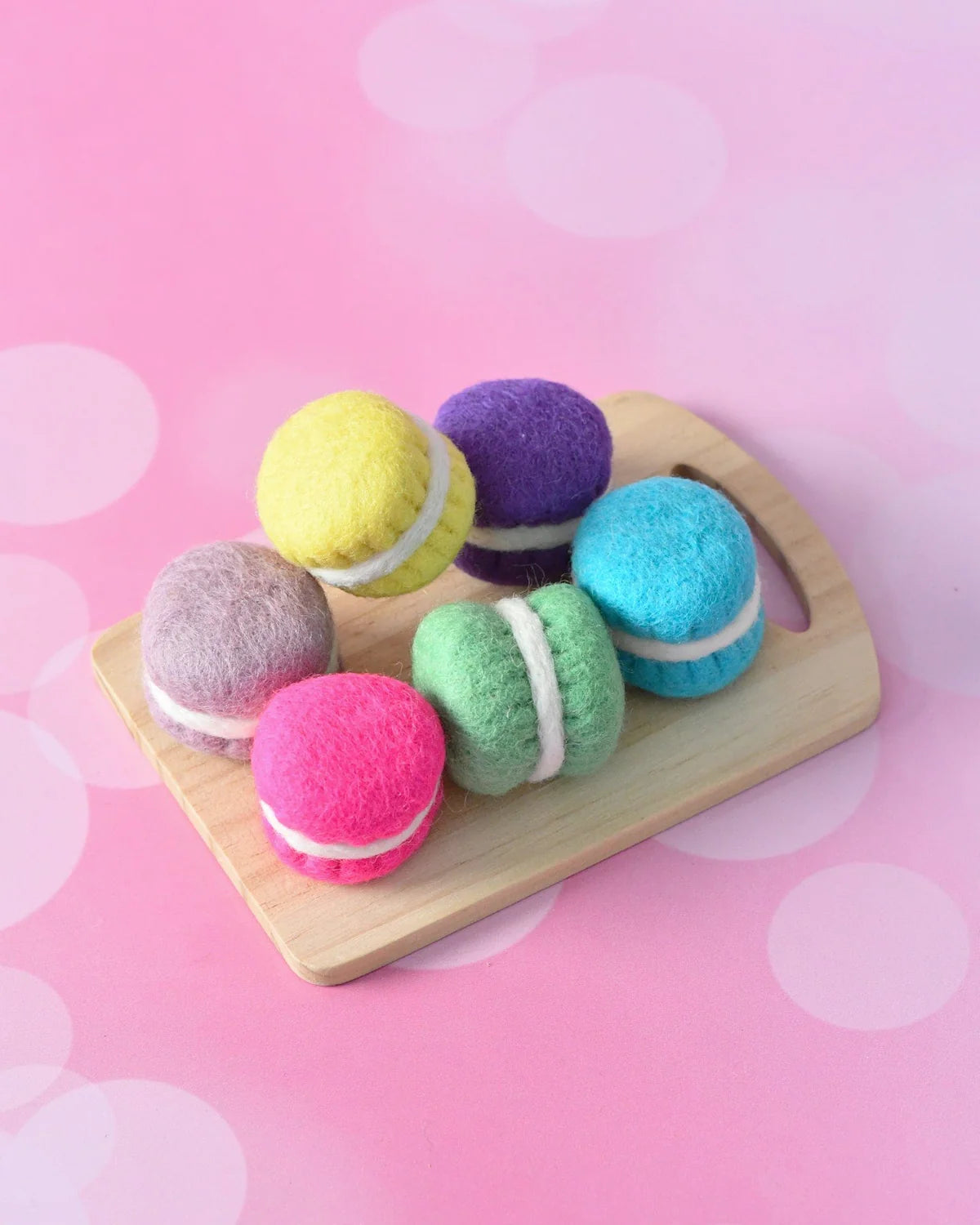 TARA TREASURES FELT MACARONS B - SET OF 6