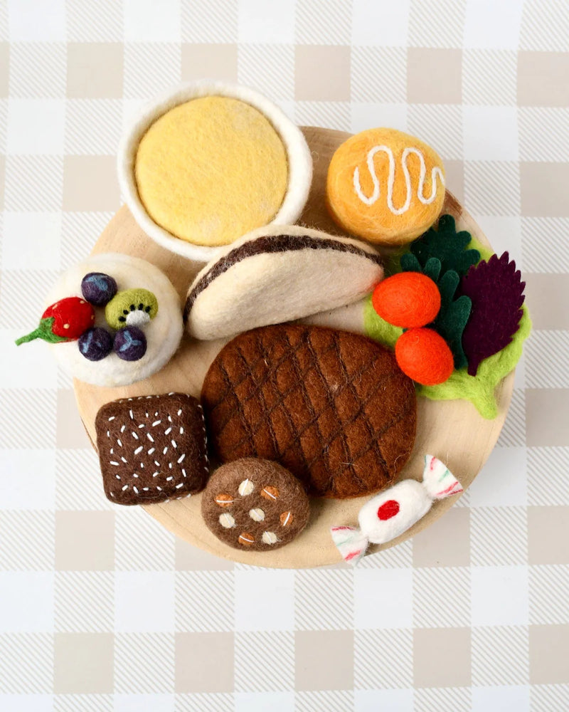 TARA TREASURES FELT POSSUM MAGIC AUSTRALIAN PLAY FOOD SET