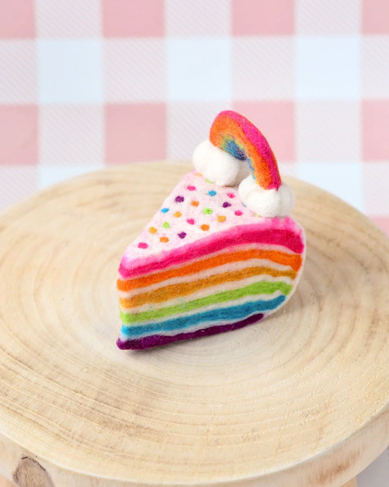 TARA TREASURES FELT RAINBOW CAKE SLICE